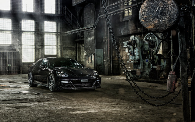 Black car industrial building chain free wallpaper - medium preview image