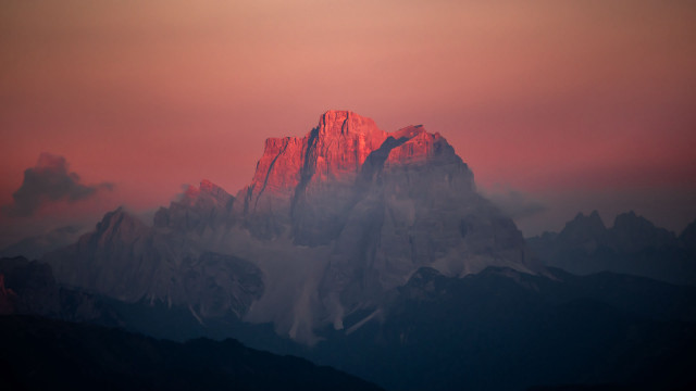 Mountain range red sky clouds #2 free wallpaper - medium preview image