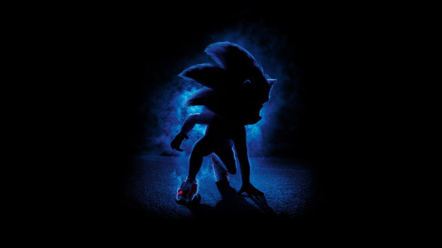 Sonic dark room blue backlight free wallpaper - medium preview image
