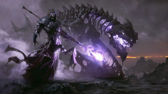 Giant monster demon rocks smoke free wallpaper - medium preview image