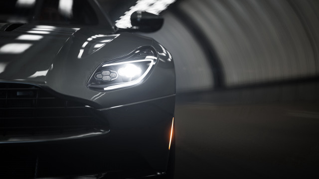 Sports car tunnel headlight photorealism free wallpaper - medium preview image