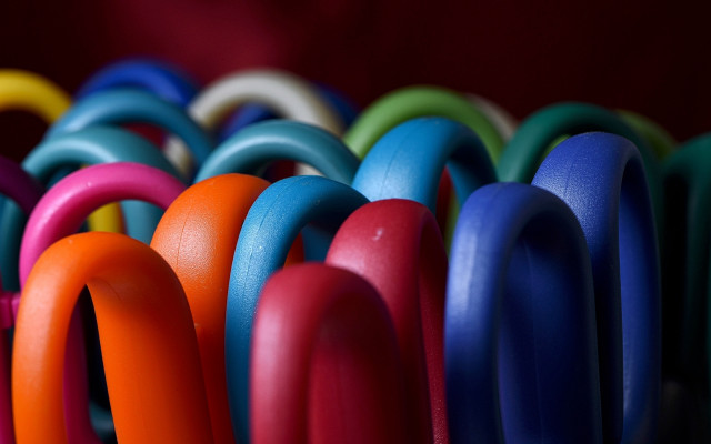 Rubber rings colorful row red free wallpaper - medium preview image