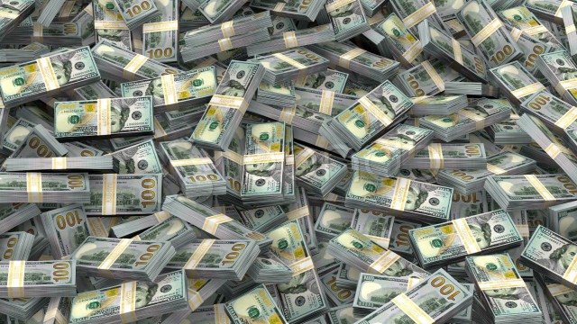 Money pile urban bridge cityscape free wallpaper - medium preview image