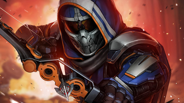 Man suit gun fire skull free wallpaper - medium preview image