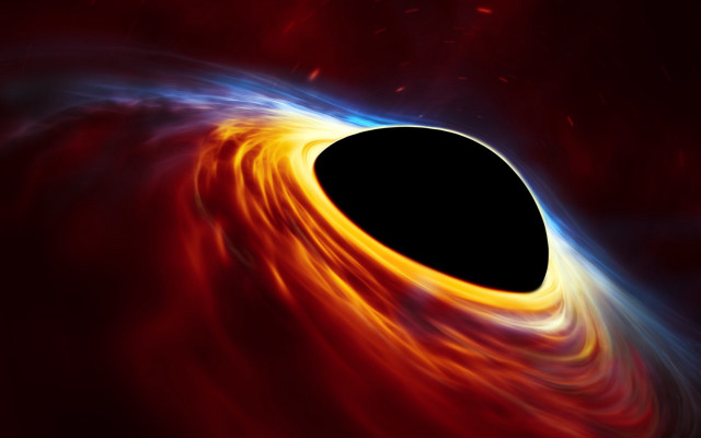Blackhole center plasma ocean reflection free wallpaper for desktop - medium preview image