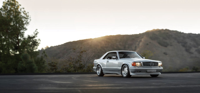 White car mountain sunset dawn free wallpaper - medium preview image