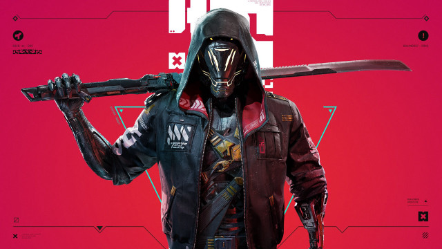 Man hoodie sword knife cyberpunk #2 free wallpaper - medium preview image