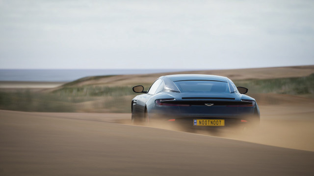 Car ocean dunes tiltshift 4kuhd free wallpaper - medium preview image