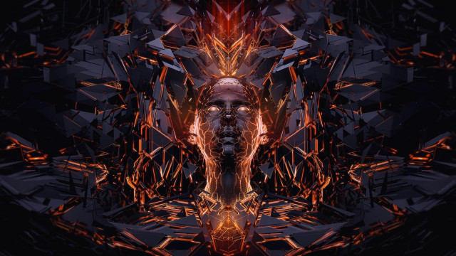 Android jones cyberpunk flame ember free wallpaper - medium preview image