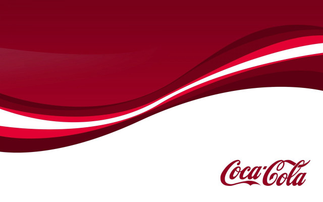 Red white coca cola wavy free wallpaper - medium preview image