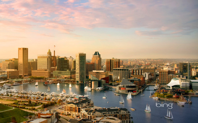City boats buildings skyline water free wallpaper - medium preview image