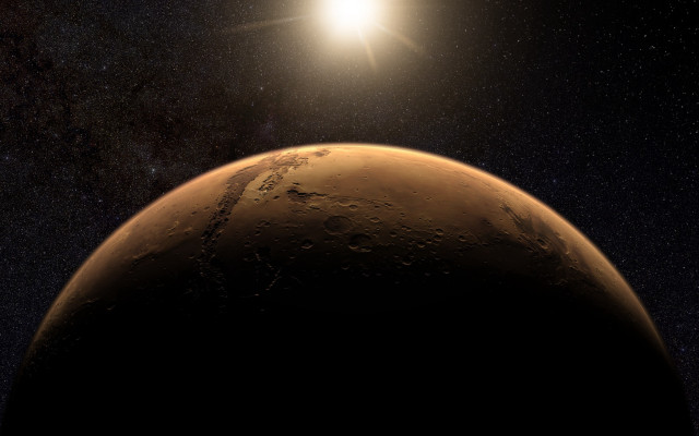 Bright light planet stars space free wallpaper - medium preview image