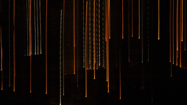 Dark clock fireflies light space free wallpaper - medium preview image