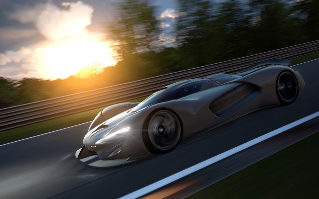 Car driving road sun background free wallpaper - medium preview image