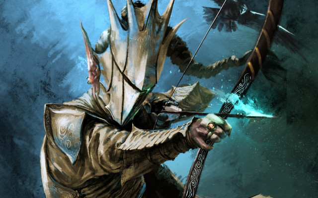 Fantasy archer bird aurora starry free wallpaper - medium preview image