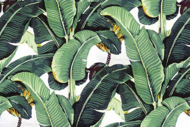 Banana tree print maximalism ultrafine free wallpaper - medium preview image