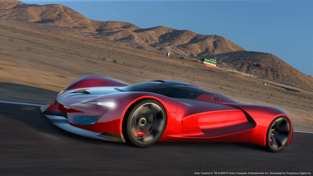 Red sports car desert mountains #8 free wallpaper - medium preview image