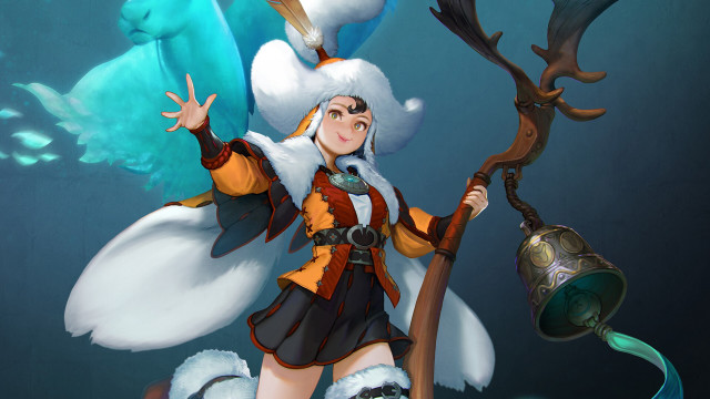Fantasy woman bell bird league free wallpaper - medium preview image
