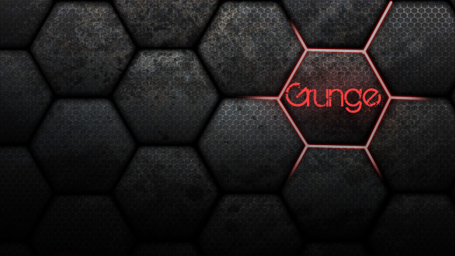 Red neon sign honeycomb fence free wallpaper - medium preview image