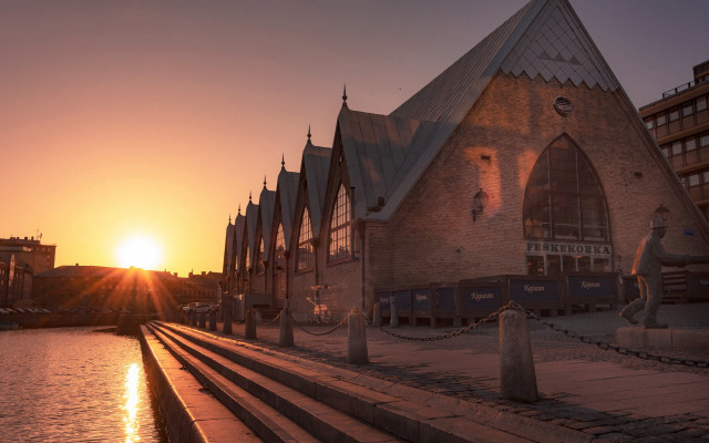 Church sunset steps water architecture free wallpaper - medium preview image