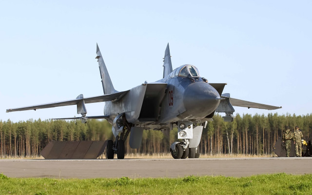 Fighter jet runway forest sunny free wallpaper - medium preview image