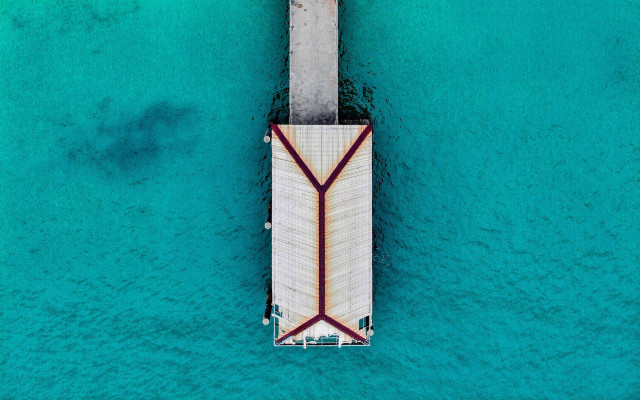 Docked boat pier minimalism award free wallpaper - medium preview image