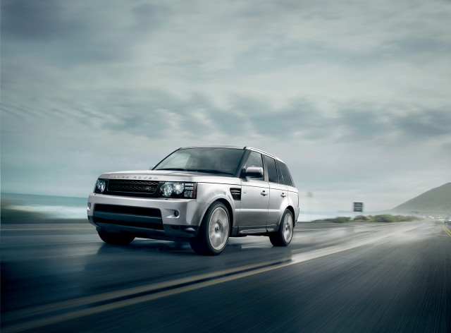 White range rover mountain road free wallpaper - medium preview image
