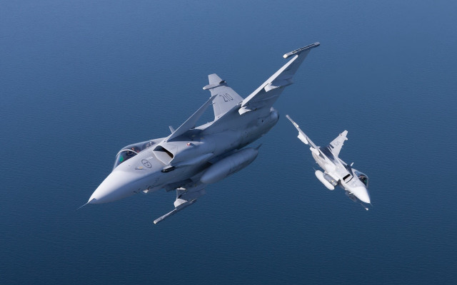 Fighterjets ocean aircraft military digital free wallpaper - medium preview image