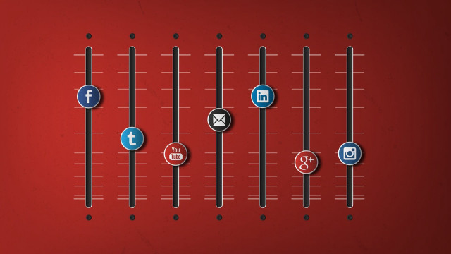 Red wall social icons pins free wallpaper - medium preview image