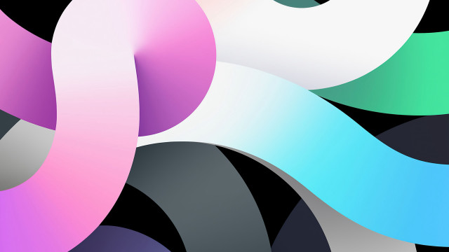 Colorful abstract curved black white free wallpaper - medium preview image