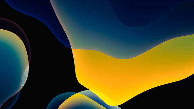 Black yellow blue shapes manessier free wallpaper - medium preview image