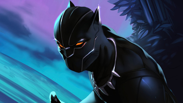 Black cat glowing eyes purple #2 free wallpaper - medium preview image