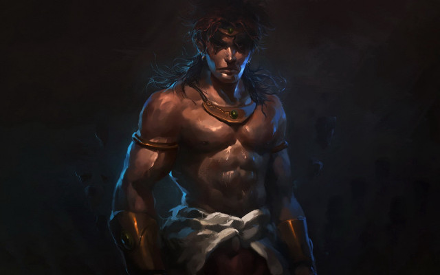 Man sword hairy beard collar free wallpaper - medium preview image