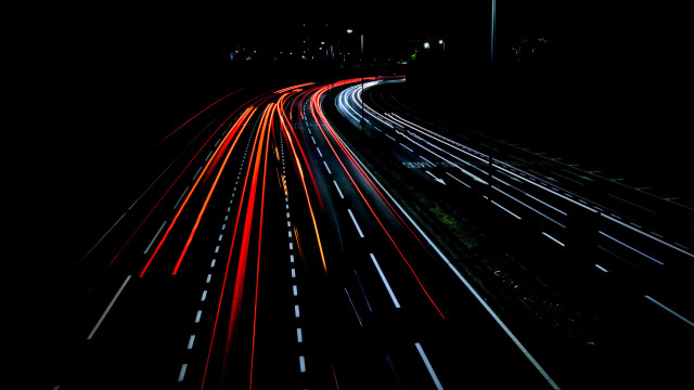 Highway night long exposure futurism free wallpaper - medium preview image
