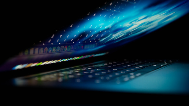 Laptop keyboard blurry lights beeple free wallpaper - medium preview image