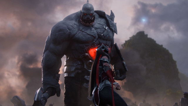 Man suit helmet demon clouds free wallpaper - medium preview image