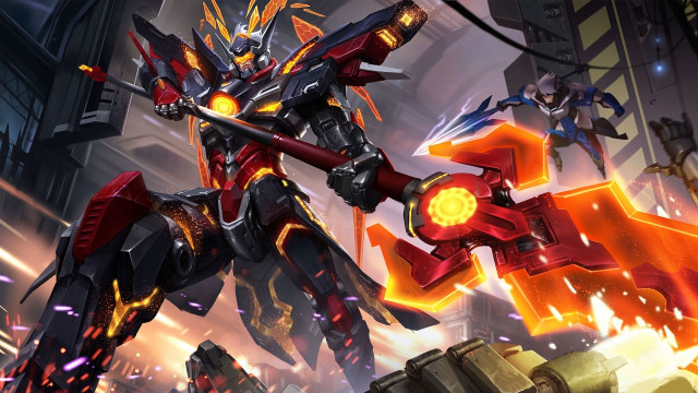 Robot sword city giant mecha free wallpaper - medium preview image