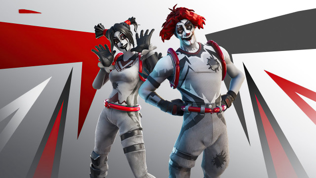 Clowns red white background black free wallpaper - medium preview image