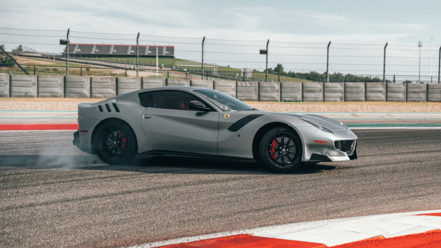 Silver sports car smoke tires #2 free wallpaper - medium preview image