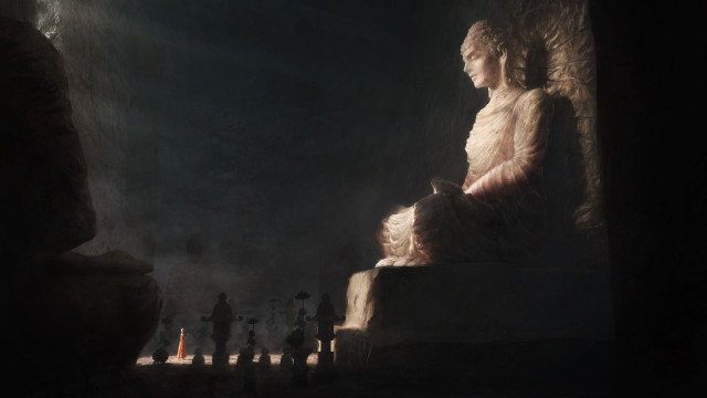 Woman child bench group fantasy free wallpaper - medium preview image