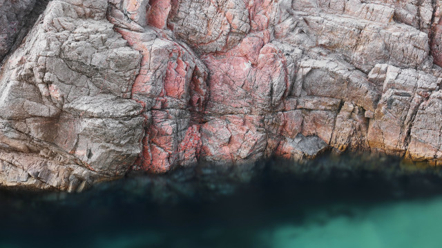 Large rock formation water cliff #2 free wallpaper - medium preview image