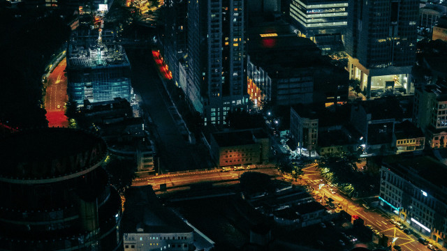 City night lights architecture bridge free wallpaper - medium preview image