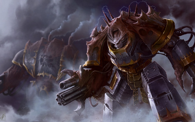 Robot demon arm warhammer armor free wallpaper - medium preview image