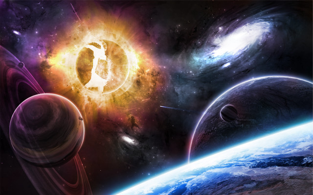 Space planet sun star milkyway free wallpaper - medium preview image