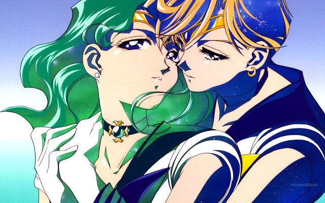 Anime characters hugging eyes closed free wallpaper - medium preview image