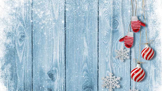 Wooden christmas ornaments snowflakes ocean free wallpaper - medium preview image