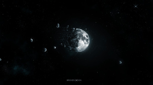 Planets moon stars space 80s free wallpaper - medium preview image