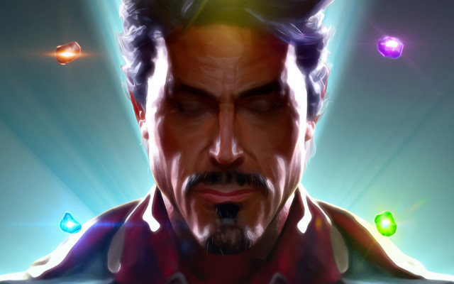 Glowing man beard holography planet free wallpaper - medium preview image