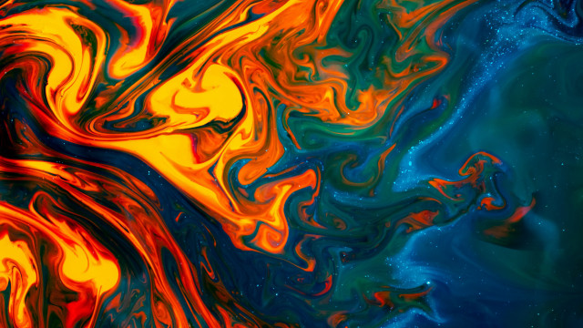 Colorful space aurora fire embers free wallpaper - medium preview image