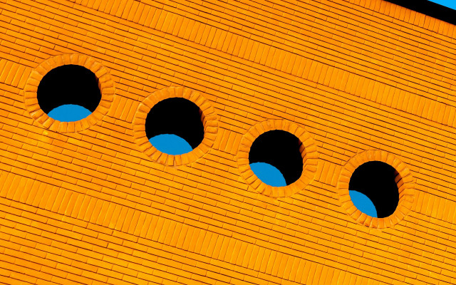 Wall holes blue sky macro free wallpaper - medium preview image